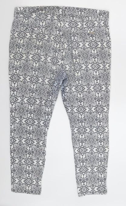 Womens UK Size 38 in Preworn Extra-Slim Fit  White Trousers