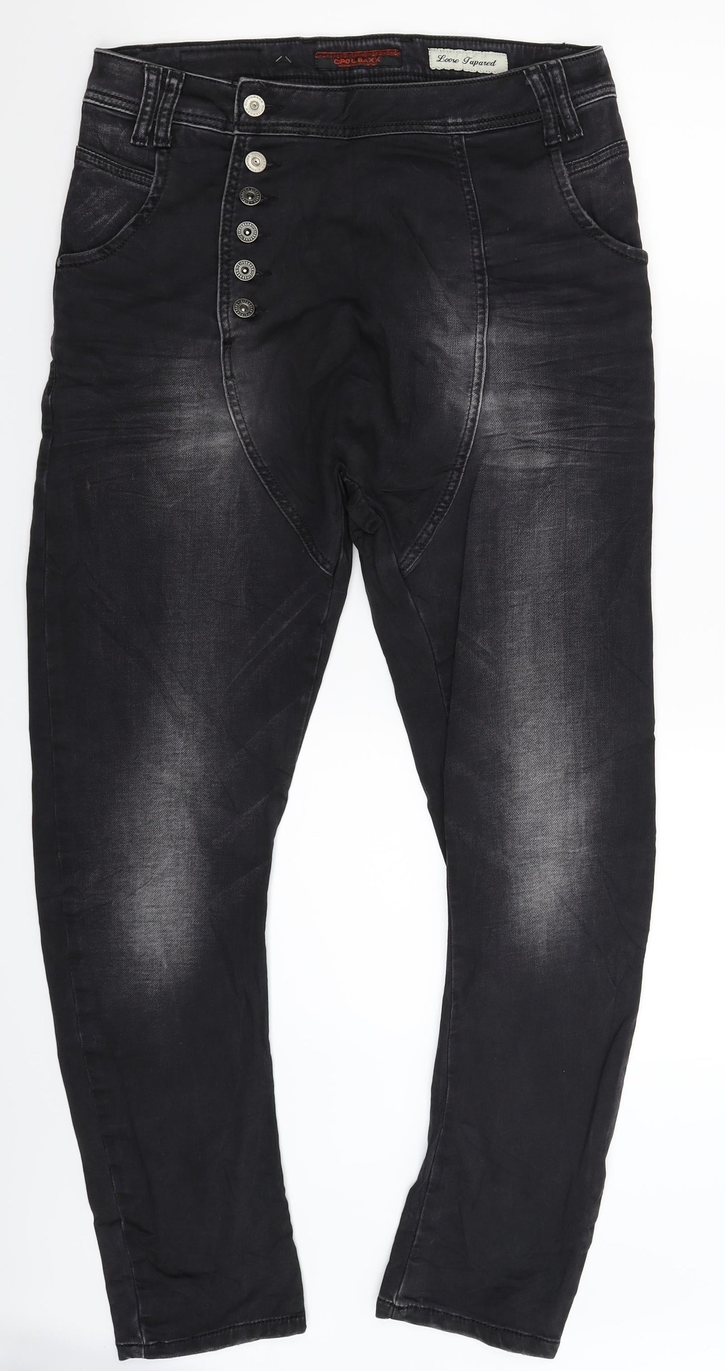 Cipo & Baxx Womens Black  Denim Skinny Jeans Size 32 in L30 in