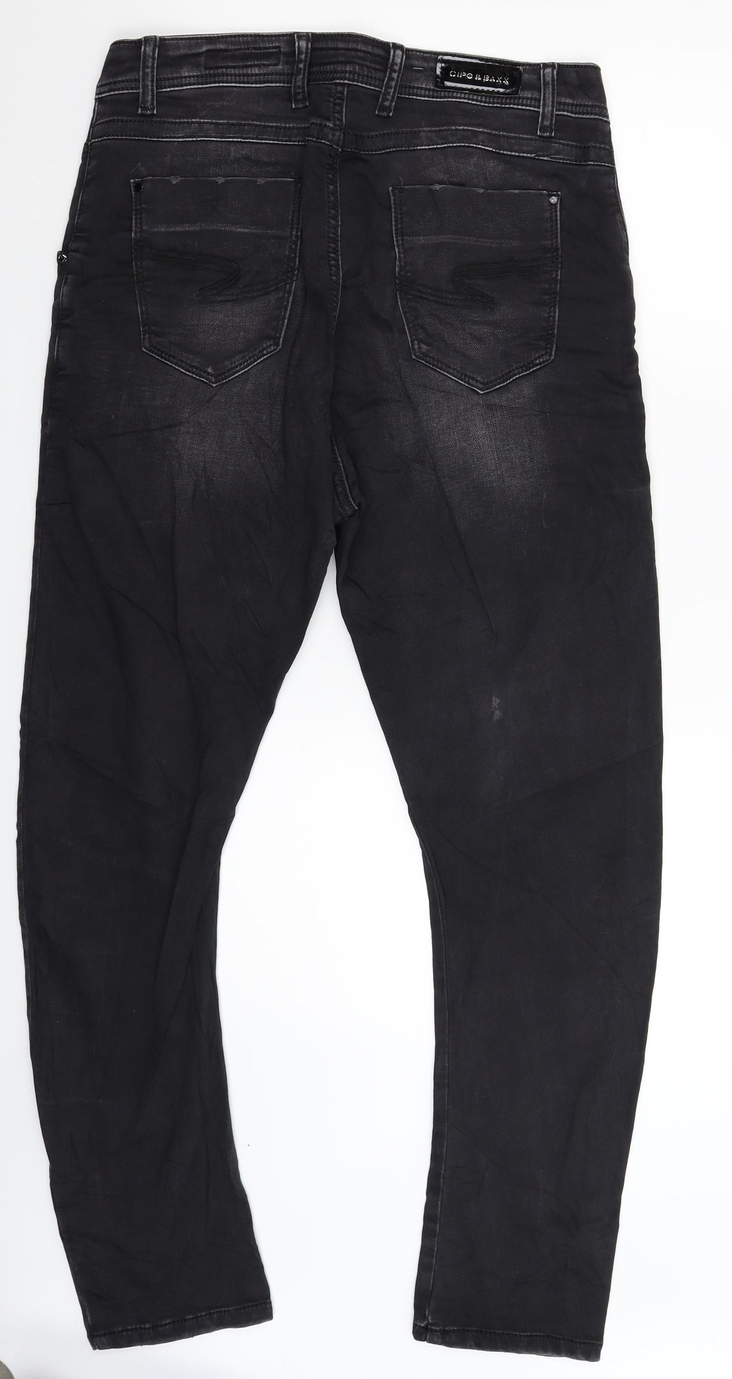 Cipo & Baxx Womens Black  Denim Skinny Jeans Size 32 in L30 in
