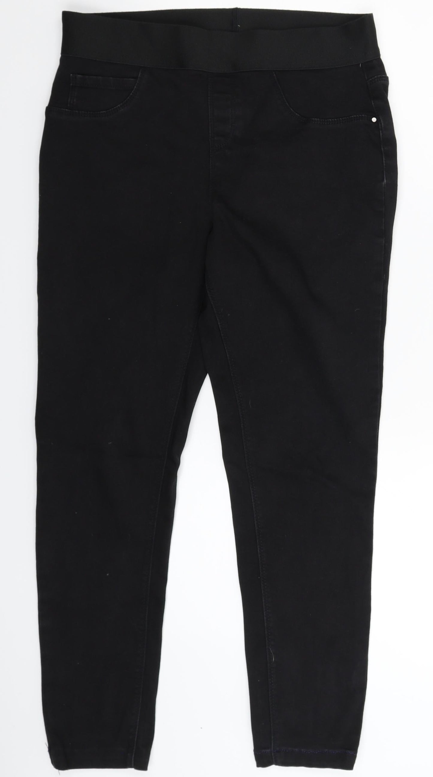 George Womens Black  Denim Skinny Jeans Size 12 L26 in