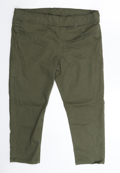 Womens UK Size 36 in Janina Extra-Slim Fit Cropped Green Jeans