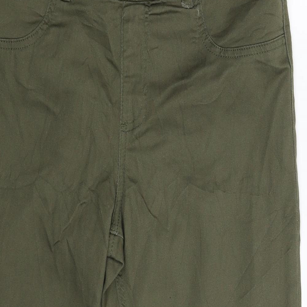 Womens UK Size 36 in Janina Extra-Slim Fit Cropped Green Jeans