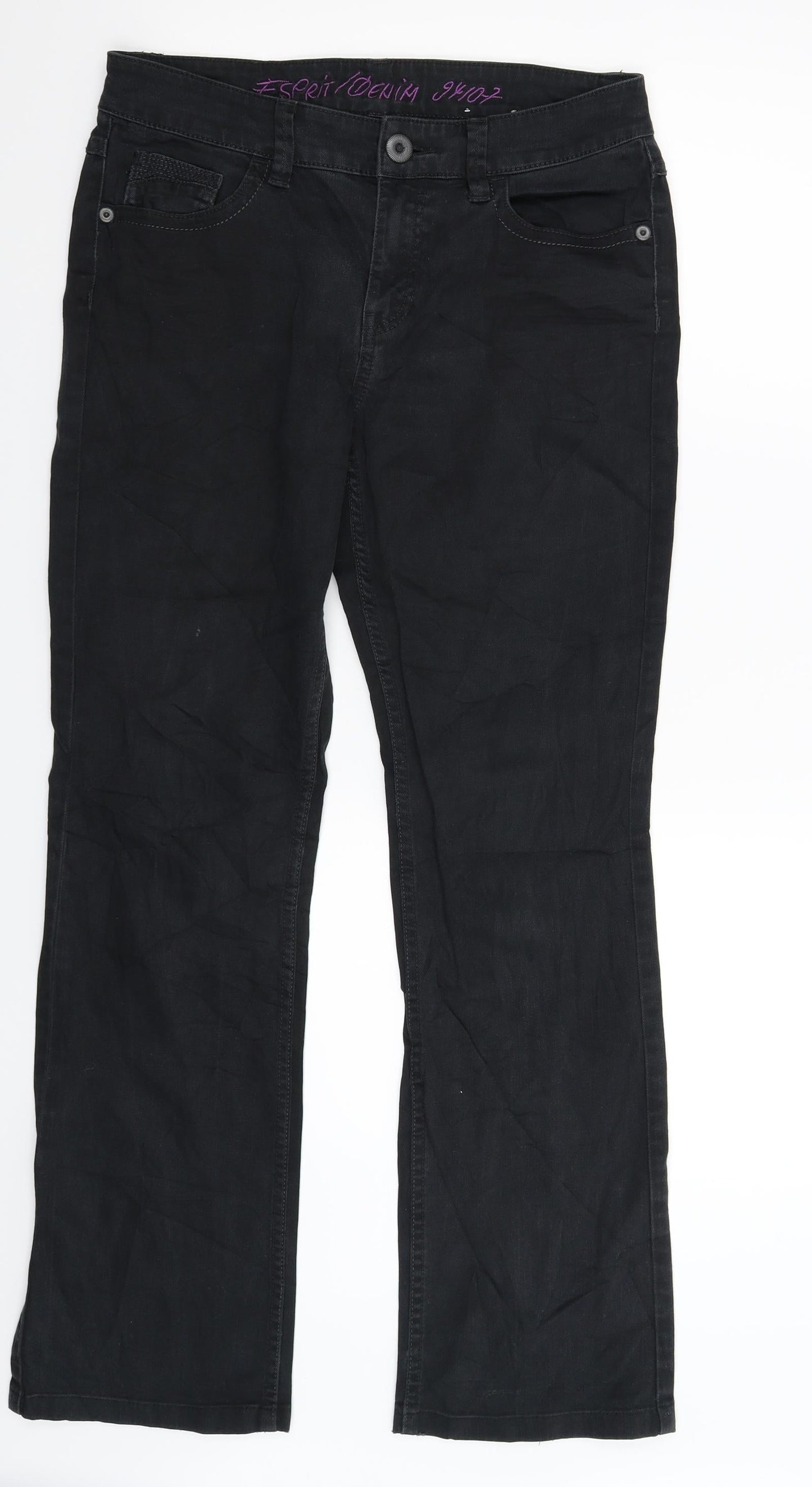 Womens UK Size 30 in Esprit Regular Fit Bootcut Black Jeans