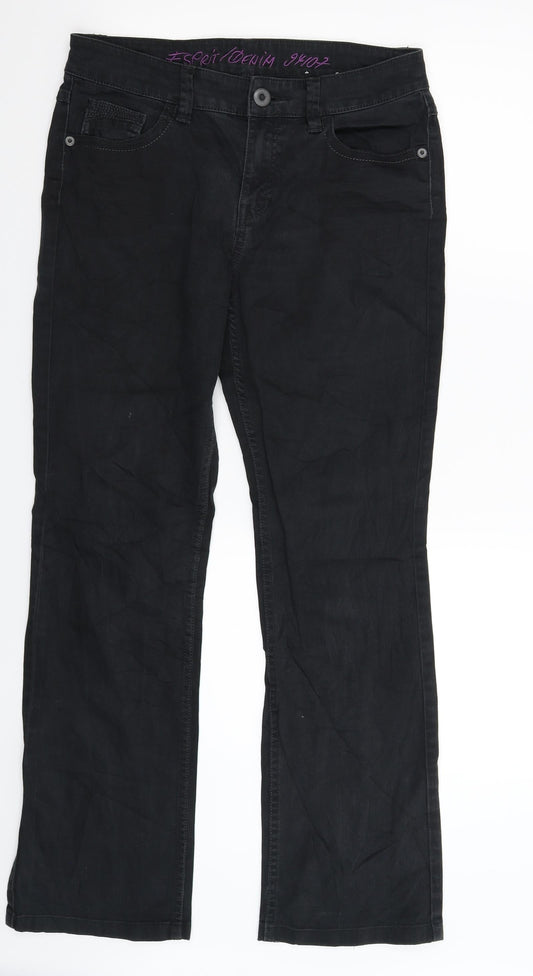 Womens UK Size 30 in Esprit Regular Fit Bootcut Black Jeans