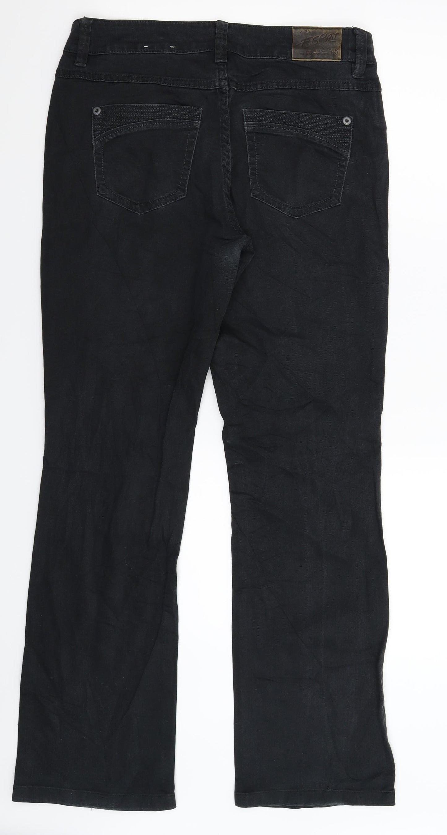 Womens UK Size 30 in Esprit Regular Fit Bootcut Black Jeans