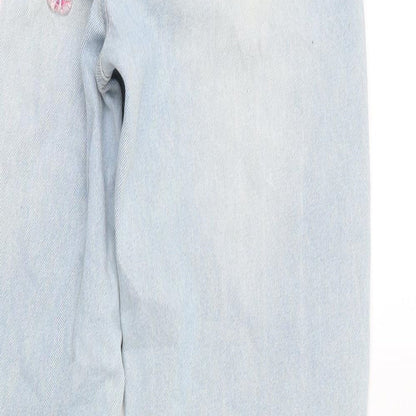 rimark Womens Blue Floral Denim Skinny Jeans Size 6 L27 in
