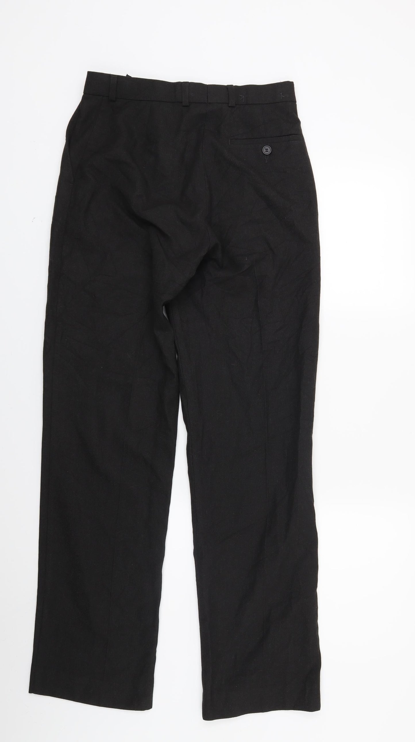 Trutex Mens Black   Trousers  Size 28 L30 in