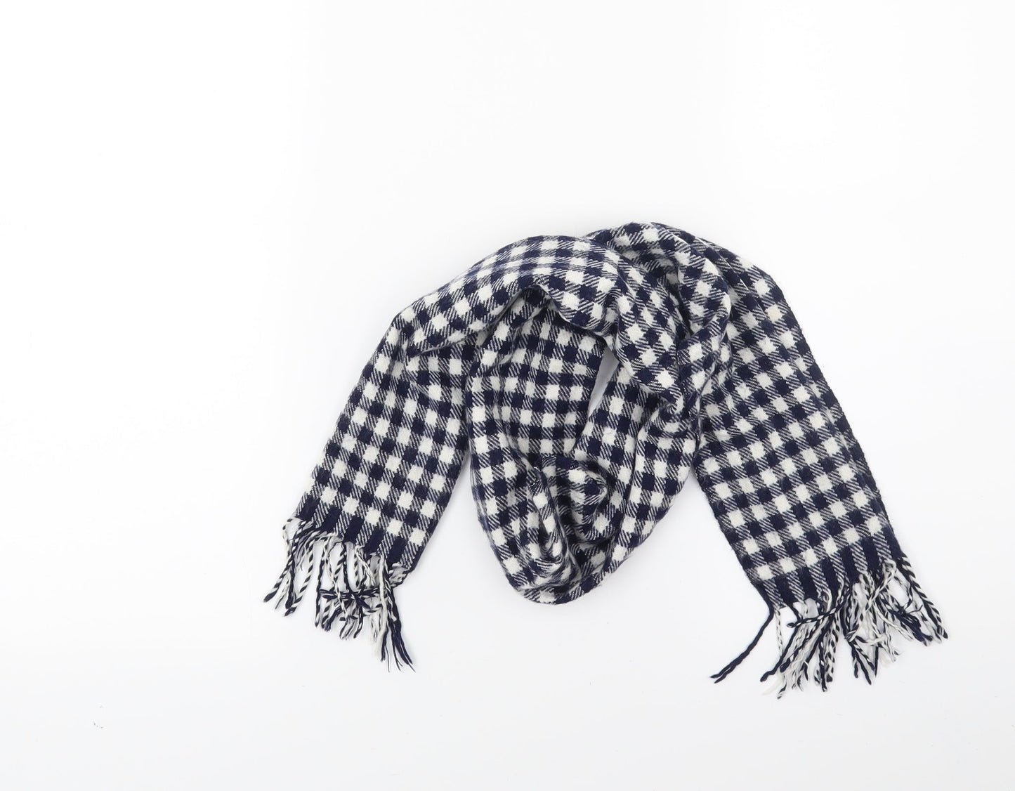 Preworn Girls Blue Check  Scarf Scarves & Wraps Size Regular