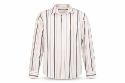 Youcon Mens White Striped   Button-Up Size 15.5
