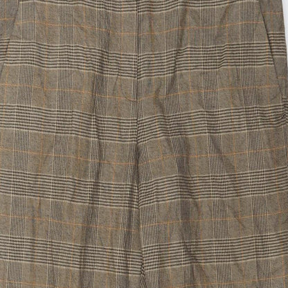 K.S Collection Womens Brown Check  Trousers  Size 14 L25 in