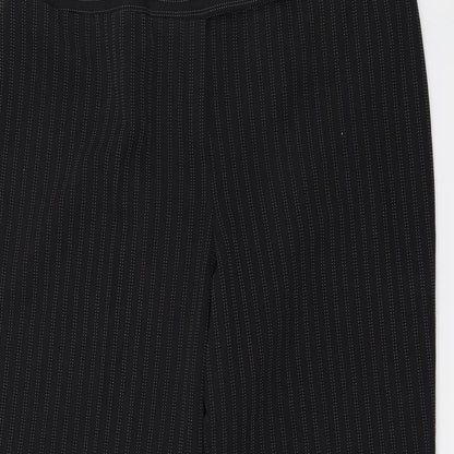 essence Womens Black Striped  Trousers  Size 18 L27 in
