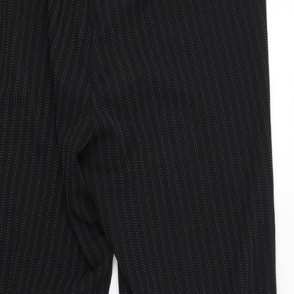 essence Womens Black Striped  Trousers  Size 18 L27 in