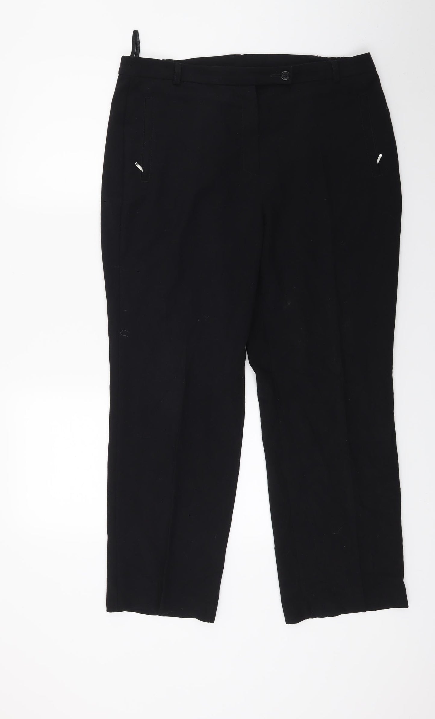 Womens UK Size 14 Marks and Spencer Regular Fit  Black Trousers