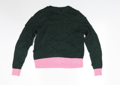 Noisy may Womens Green  Knit Pullover Jumper Size M