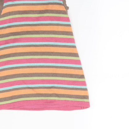 Mini moda Girls Multicoloured Striped Knit Jumper Dress  Size 6-9 Months