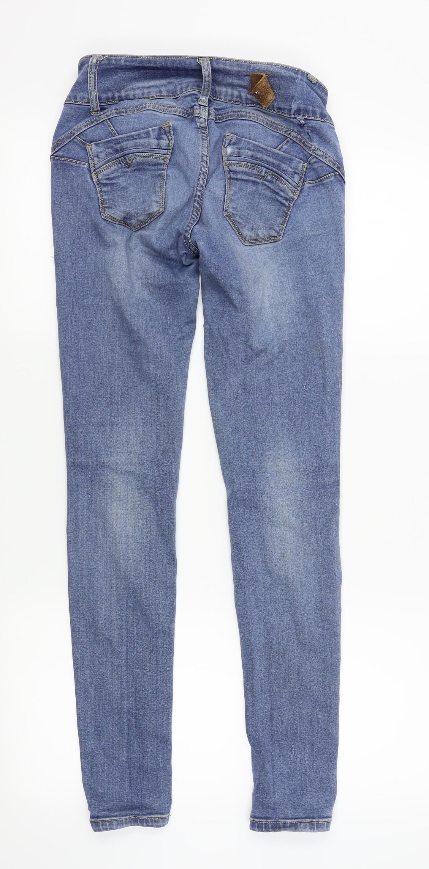 Womens UK Size 10 Preworn Regular Fit Skinny Blue Jeans