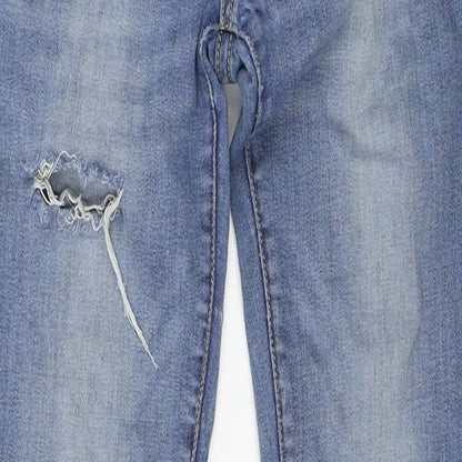 Womens UK Size 10 Preworn Regular Fit Skinny Blue Jeans