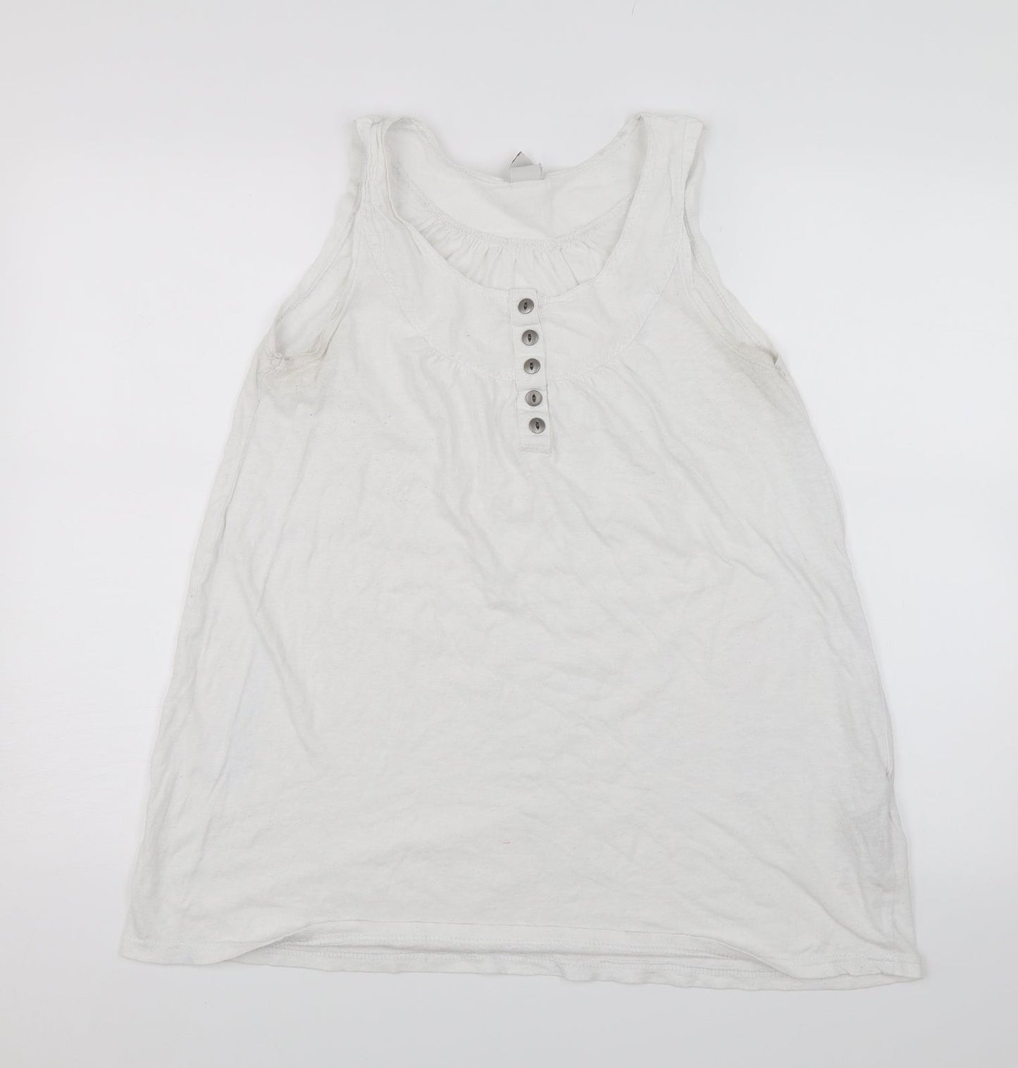 Womens UK Size M VILA White Basic Tank