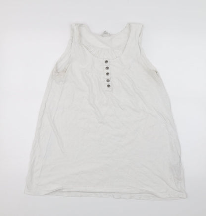 Womens UK Size M VILA White Basic Tank