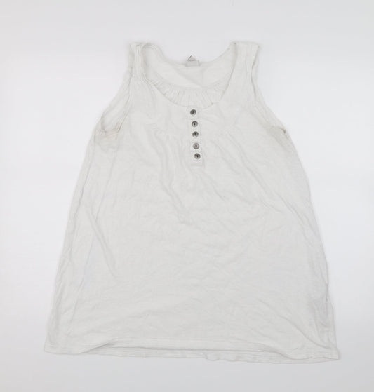 Womens UK Size M VILA White Basic Tank
