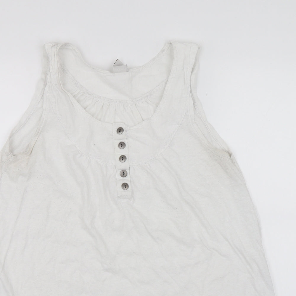 Womens UK Size M VILA White Basic Tank