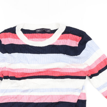 Womens UK Size 12 M&S Multicoloured Jersey T-Shirt