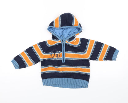 Bayside Baby Blue Striped  Pullover Jumper Size 12-18 Months