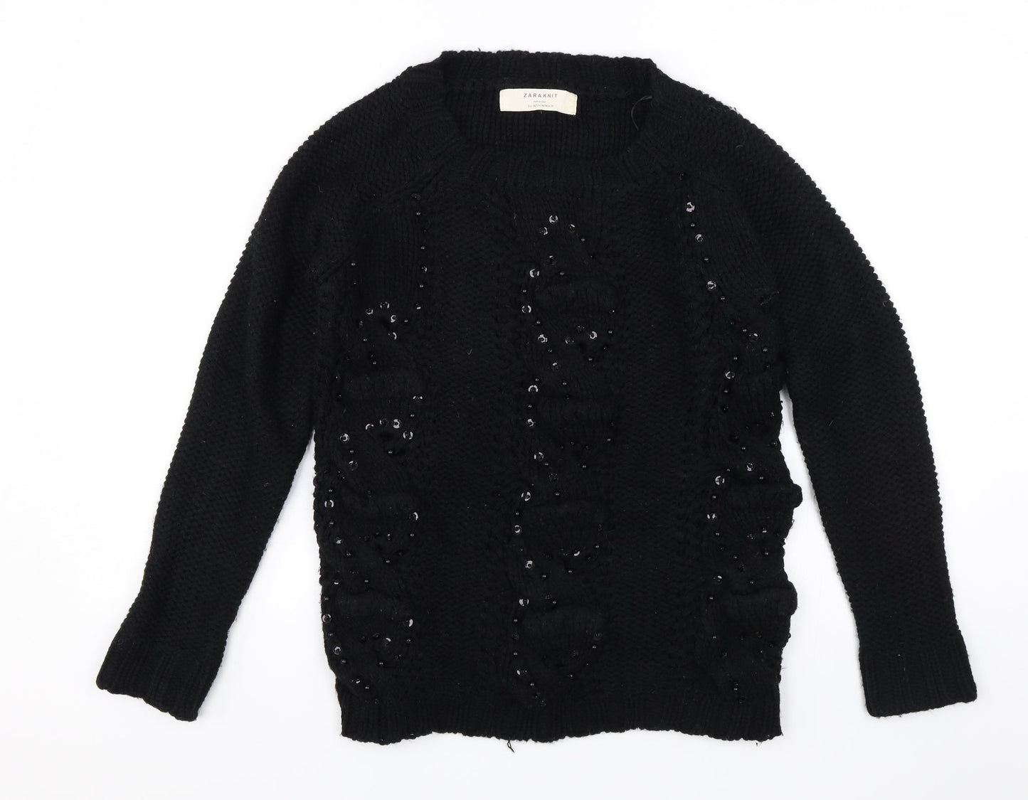 Zara Womens Black   Pullover Jumper Size M