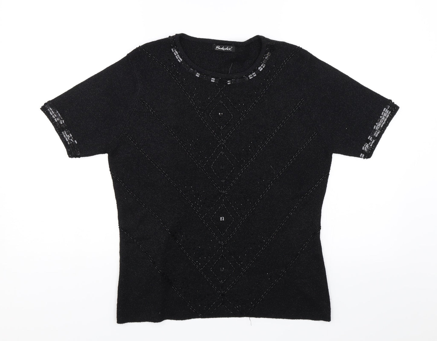 Berketex Womens Black   Jersey T-Shirt Size 14