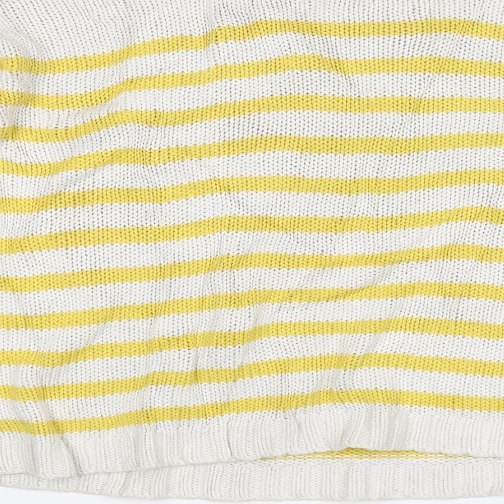 FOREVER 21 Girls Yellow Striped  Pullover Jumper Size 13-14 Years