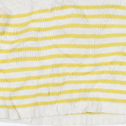 FOREVER 21 Girls Yellow Striped  Pullover Jumper Size 13-14 Years