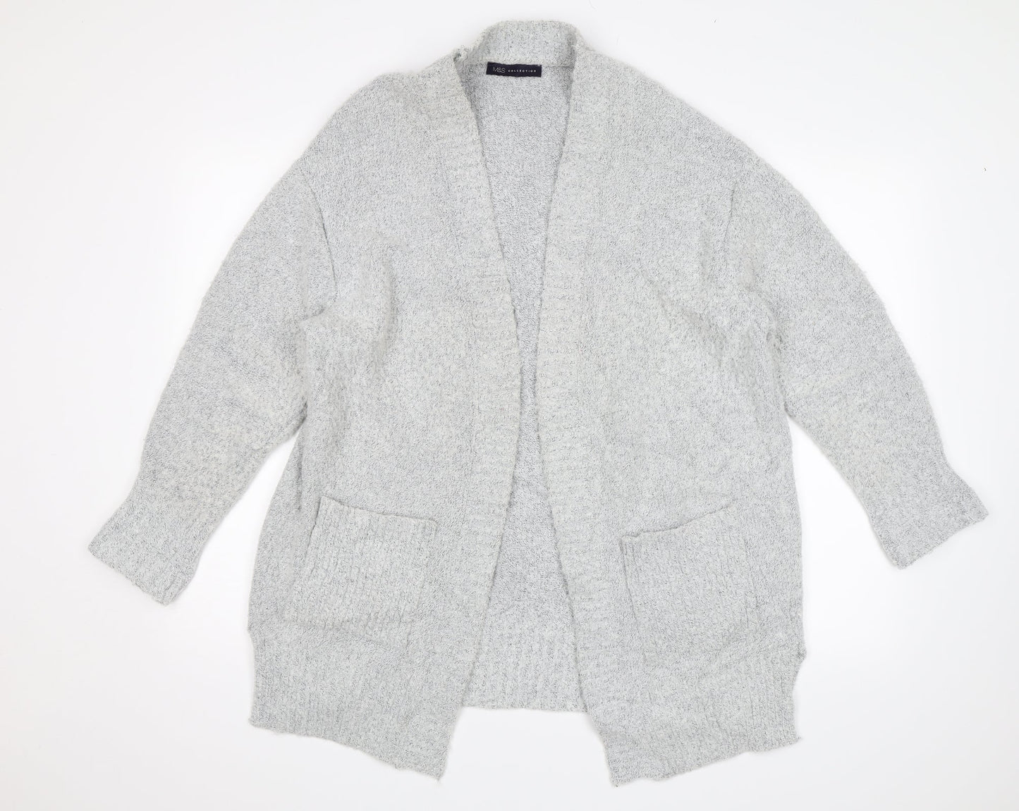 M&S Womens Grey   Cardigan Jumper Size M