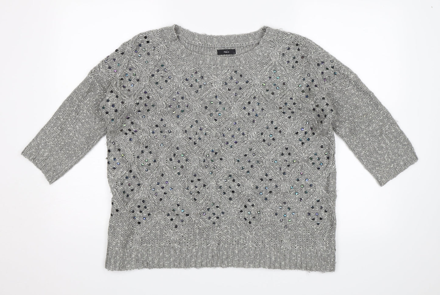 M&Co. Womens Grey   Pullover Jumper Size S