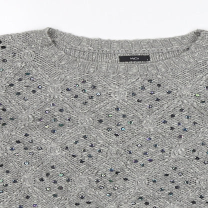 M&Co. Womens Grey   Pullover Jumper Size S