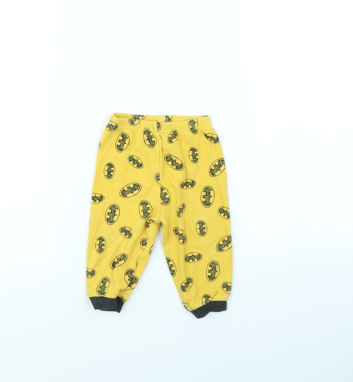 George Boys Yellow Spotted  Jogger Trousers Size 9 Months  - Batman