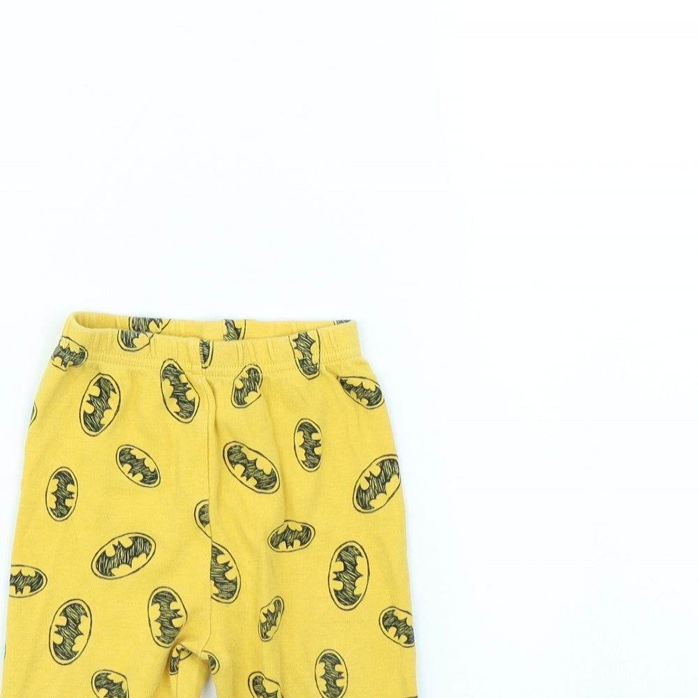 George Boys Yellow Spotted  Jogger Trousers Size 9 Months  - Batman