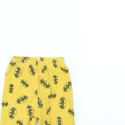 George Boys Yellow Spotted  Jogger Trousers Size 9 Months  - Batman
