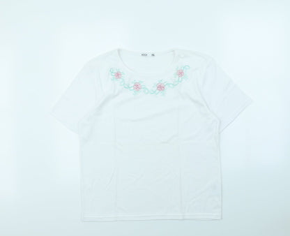 Womens UK Size M EA White Basic T-Shirt