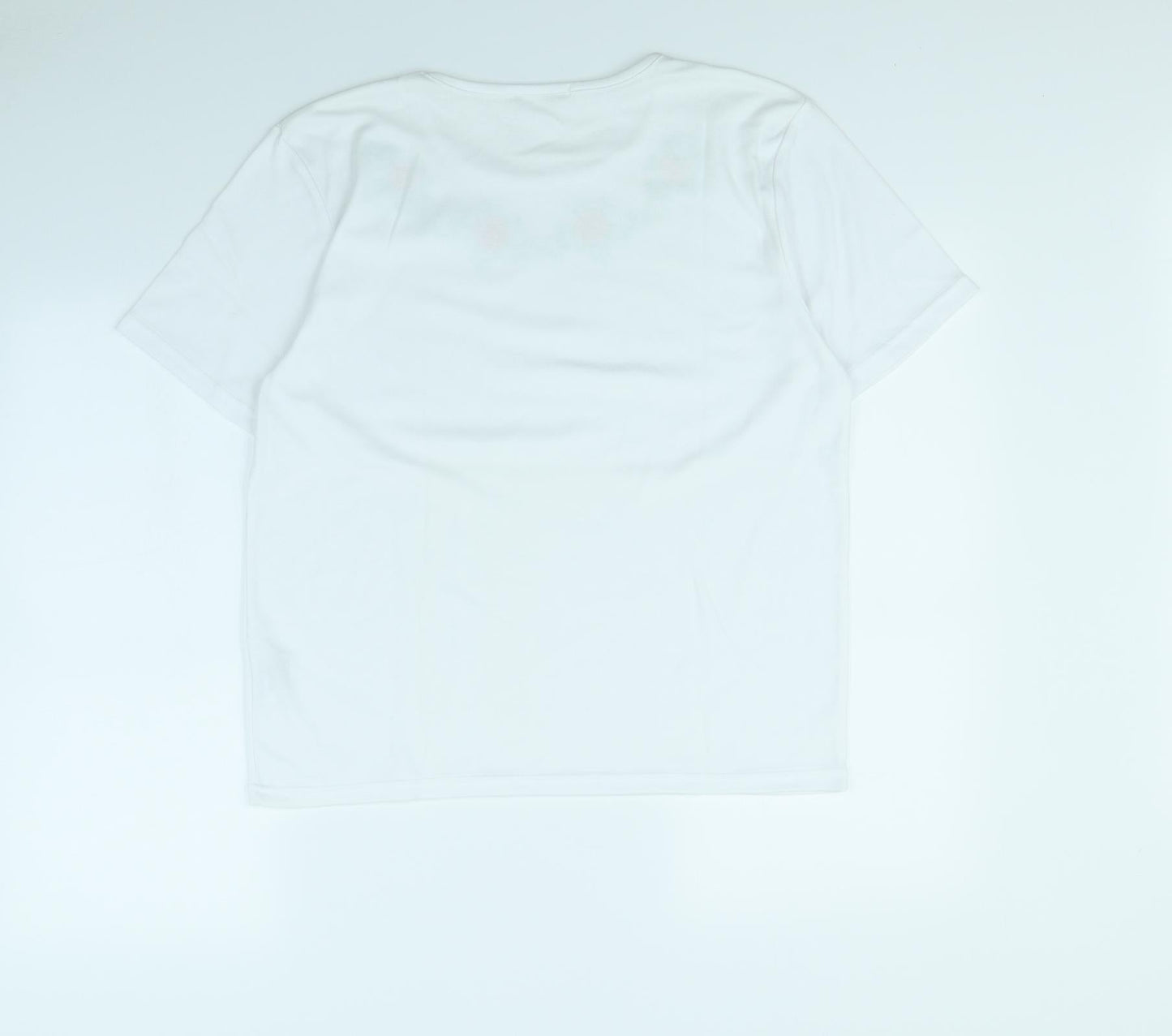 Womens UK Size M EA White Basic T-Shirt