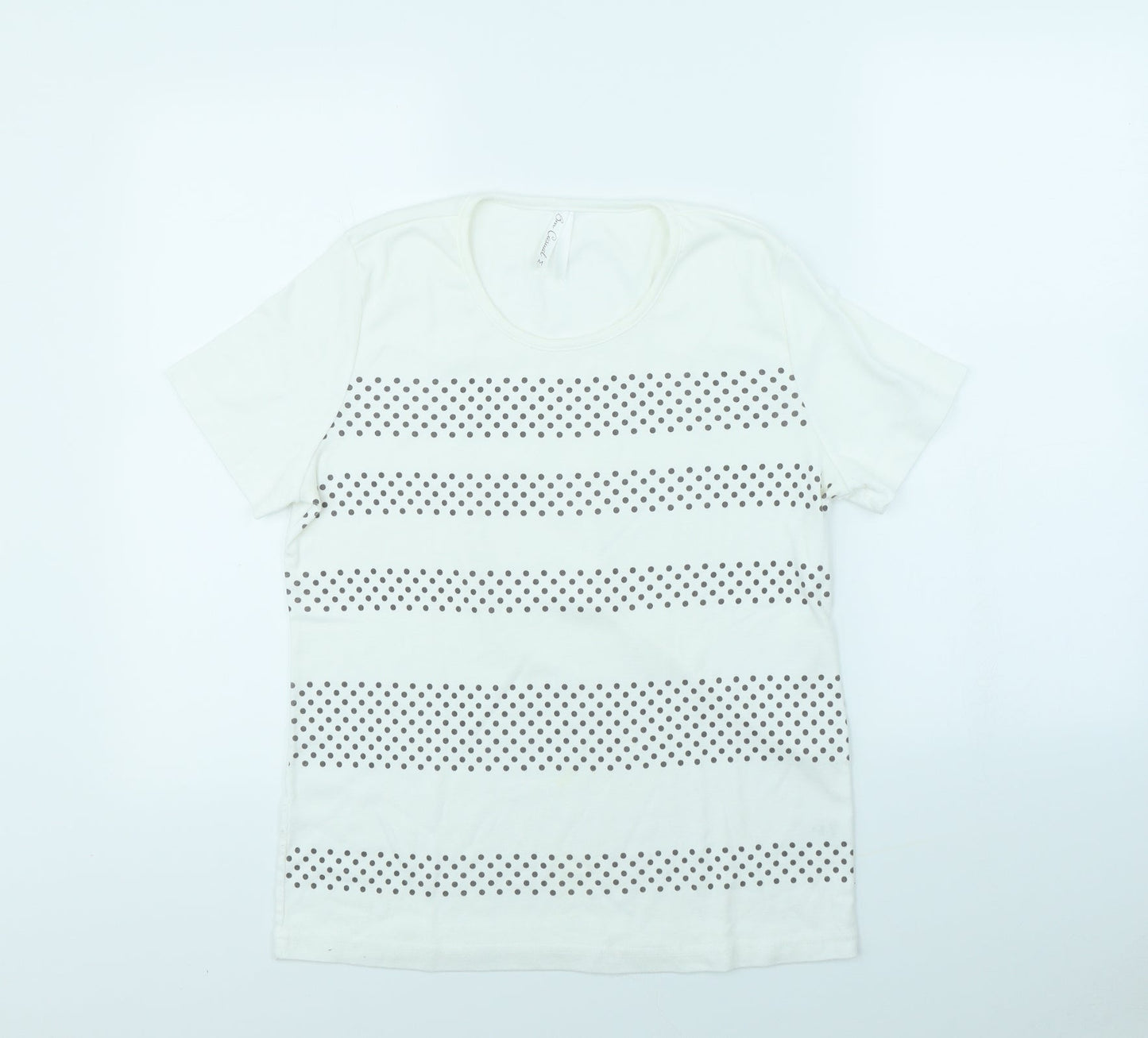 Womens UK Size M BM collection White Basic T-Shirt