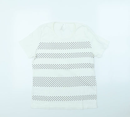 Womens UK Size M BM collection White Basic T-Shirt