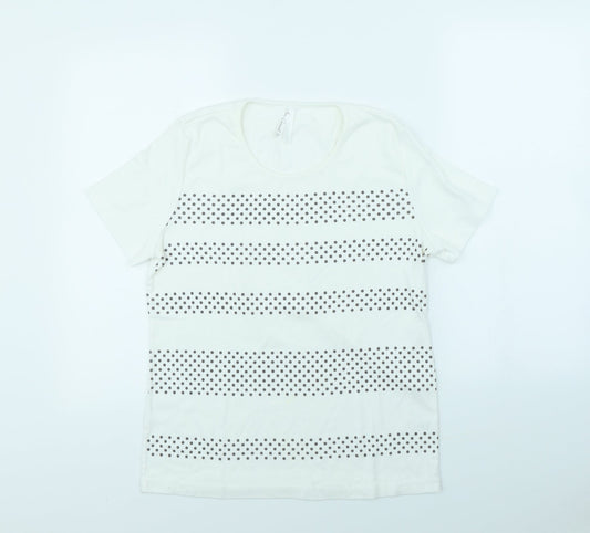 Womens UK Size M BM collection White Basic T-Shirt