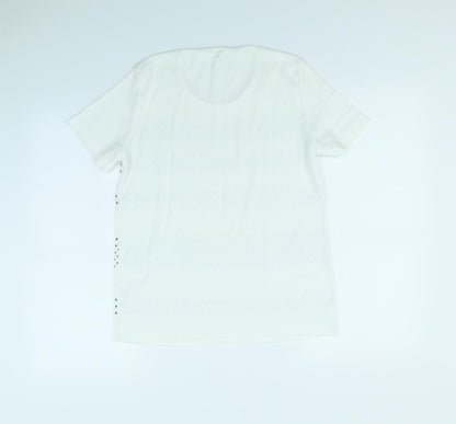 Womens UK Size M BM collection White Basic T-Shirt
