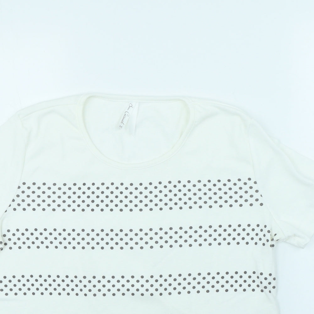 Womens UK Size M BM collection White Basic T-Shirt