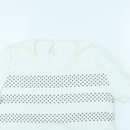 Womens UK Size M BM collection White Basic T-Shirt
