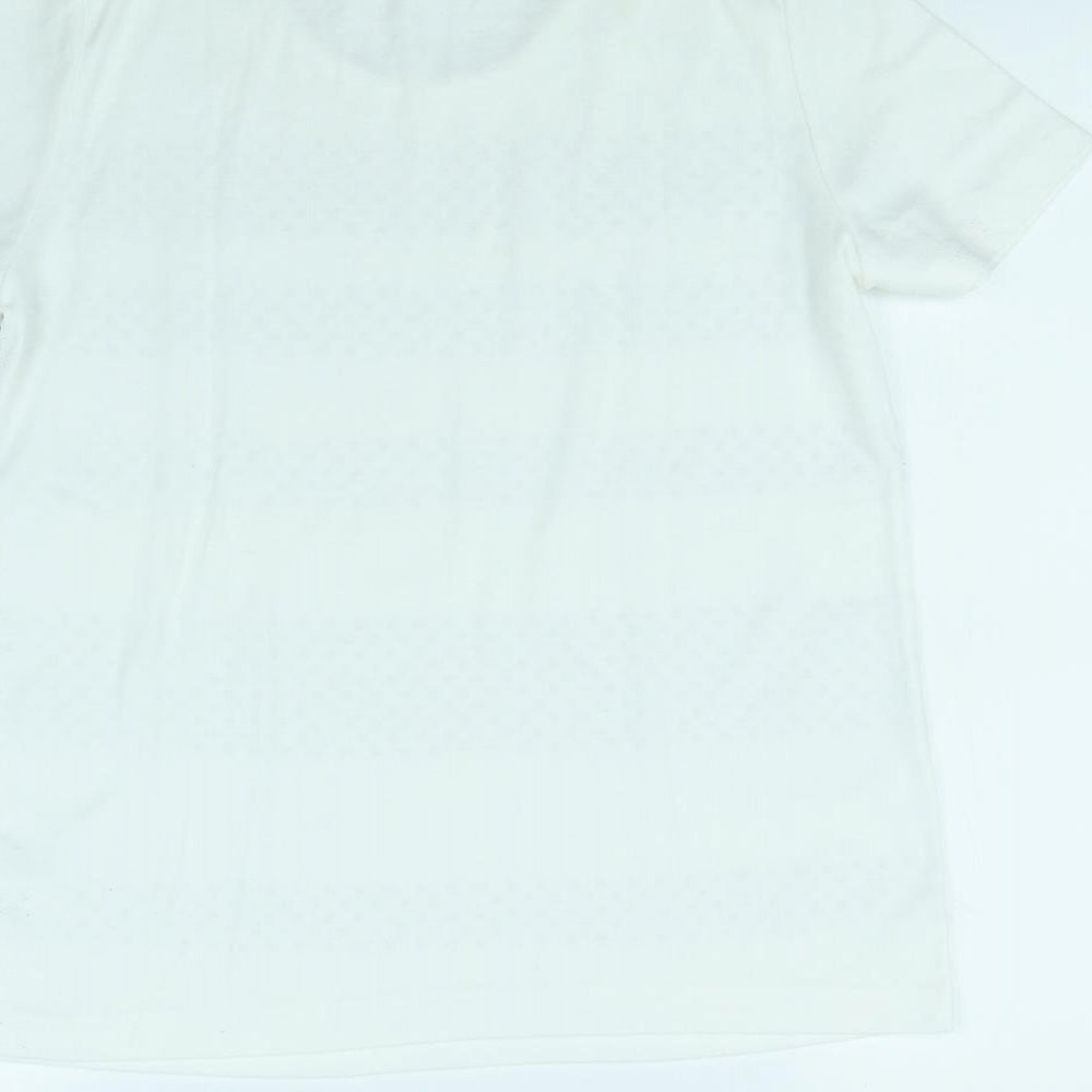 Womens UK Size M BM collection White Basic T-Shirt