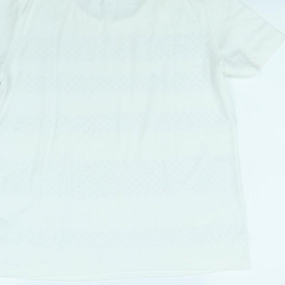 Womens UK Size M BM collection White Basic T-Shirt