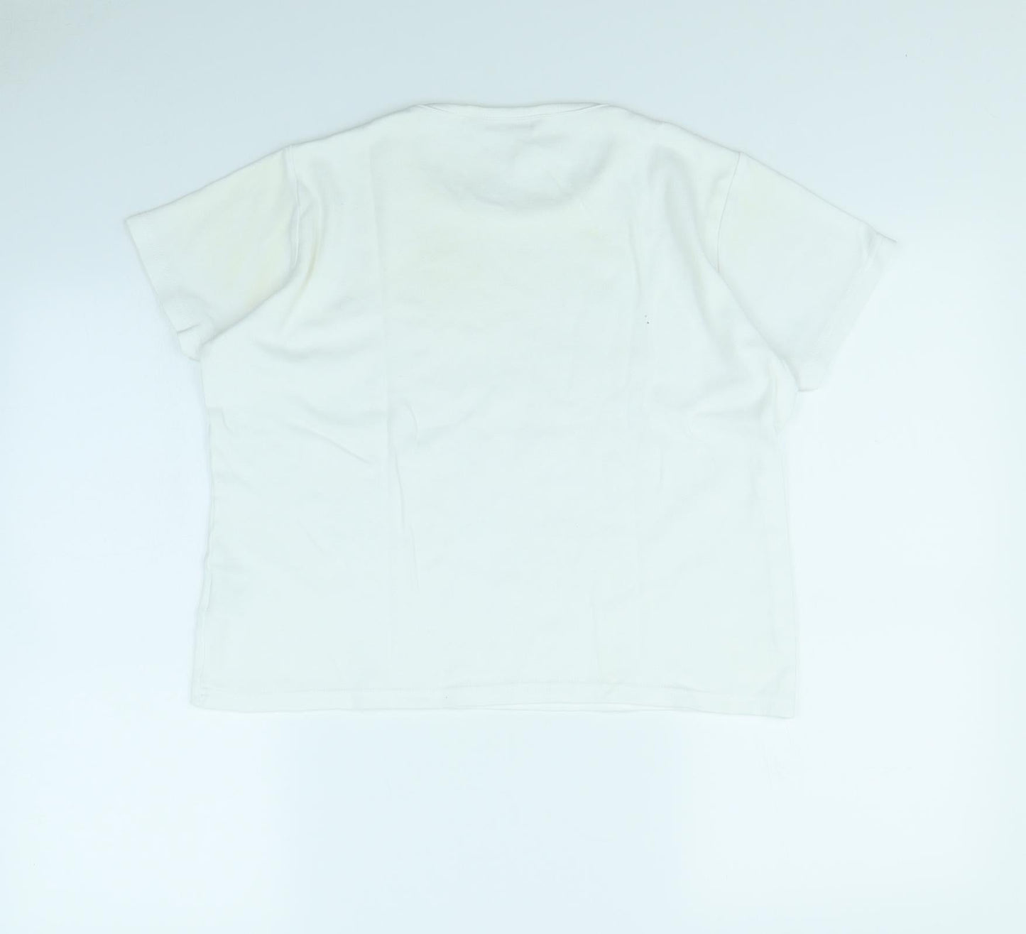 EWM Womens White   Cropped T-Shirt Size M