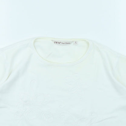 EWM Womens White   Cropped T-Shirt Size M