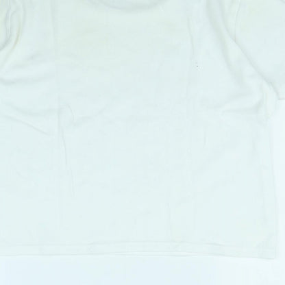 EWM Womens White   Cropped T-Shirt Size M